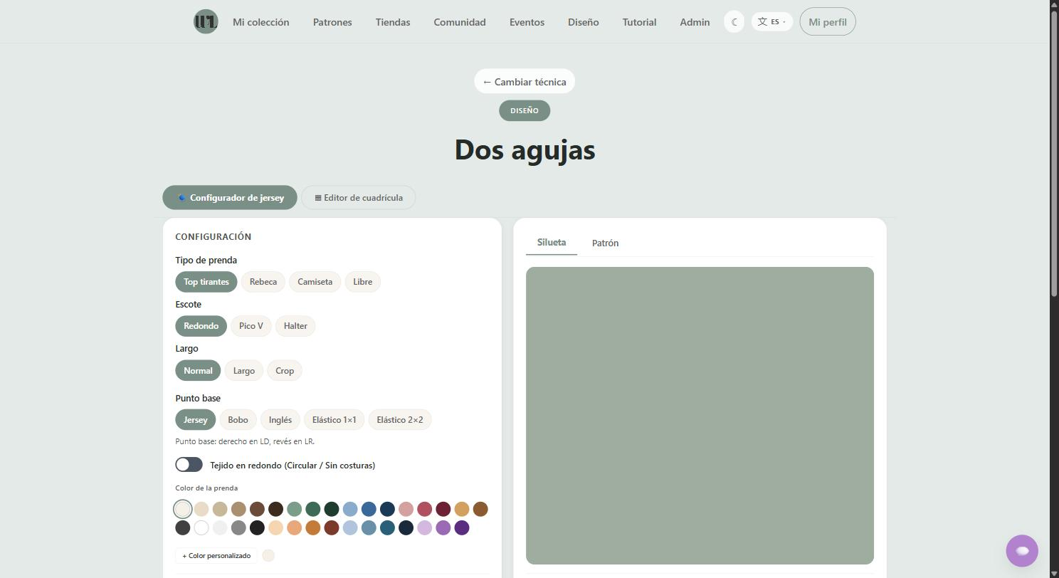 El configurador de prenda